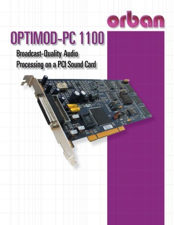 Orban Optimod-PC 1100 PCI Sound Card