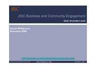 JISC (pdf) - OSS Watch