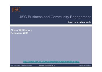 JISC (pdf) - OSS Watch