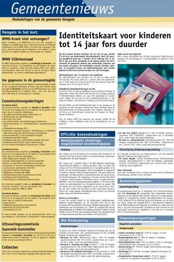 Identiteitskaart voor kinderen tot 14 jaar fors duurder - Gemeente ...