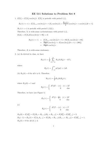 Solution to Problem Set 8