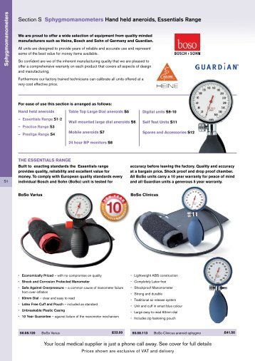 Sphygs & Blood Pressure Accessories - Cheltenham Medical ...