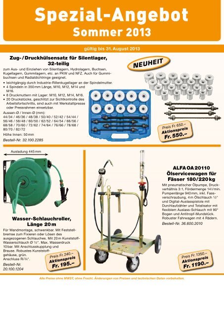 Getriebeölpumpe - 9 l/min. - 12bar - 230 V