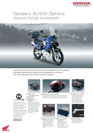 Varadero XL125V Options - Doble Motorcycles