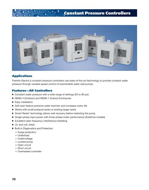 SubDrive/MonoDrive Catalog pages Franklin Electric