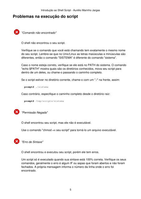 IntroduÃ§Ã£o ao Shell Script - AurÃ©lio Marinho Jargas