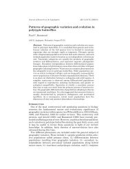 Patterns of geographic variation and evolution in polytypic butterflies