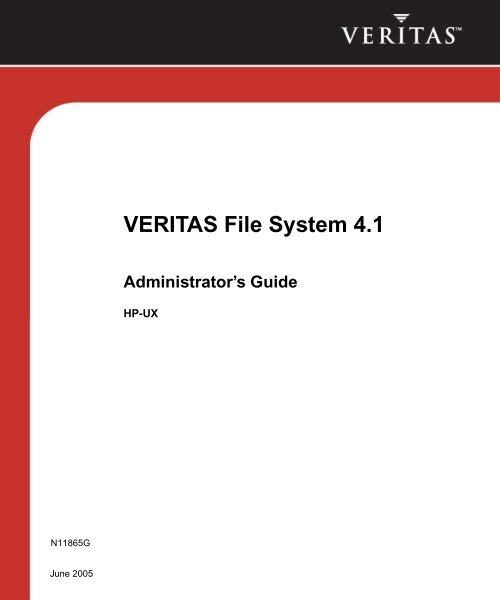 File System Administrator's Guide Storage Foundation DocCentral