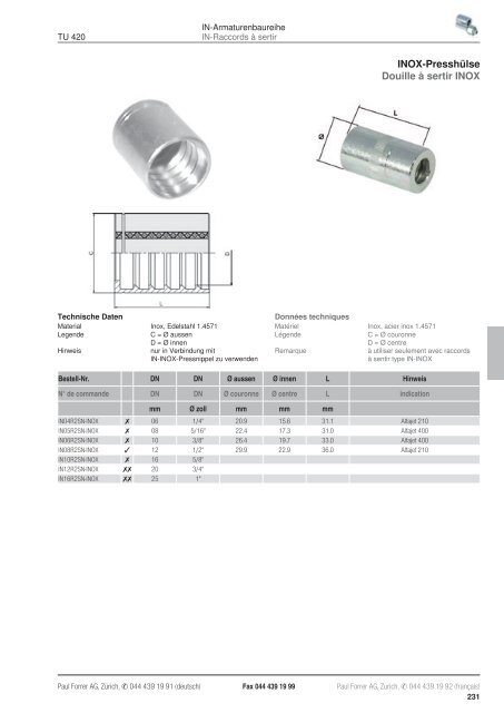 TÃ©lÃ©charger PDF - Paul Forrer AG