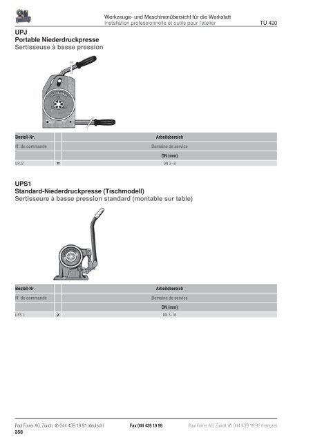 TÃ©lÃ©charger PDF - Paul Forrer AG