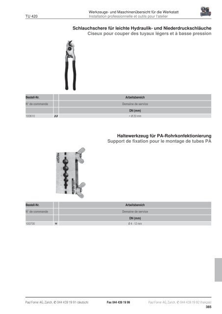 TÃ©lÃ©charger PDF - Paul Forrer AG