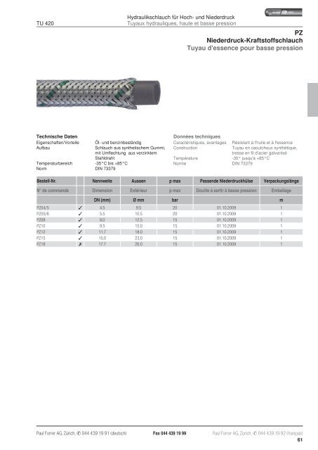 TÃ©lÃ©charger PDF - Paul Forrer AG