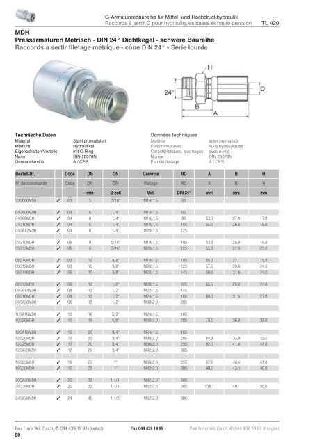 TÃ©lÃ©charger PDF - Paul Forrer AG