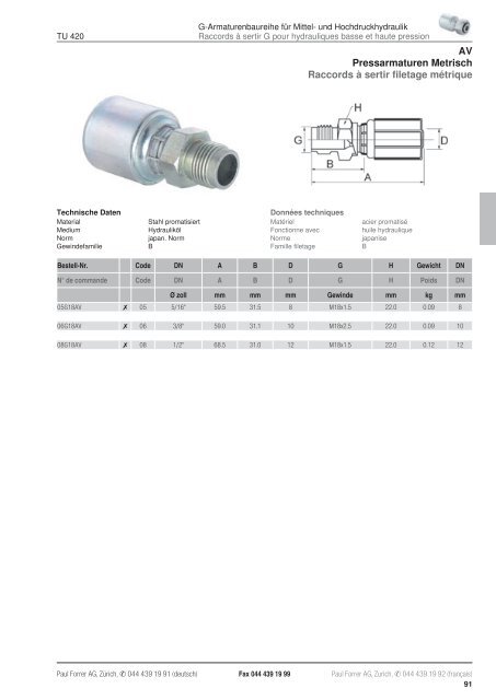 TÃ©lÃ©charger PDF - Paul Forrer AG