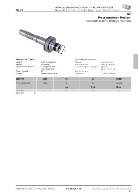 TÃ©lÃ©charger PDF - Paul Forrer AG