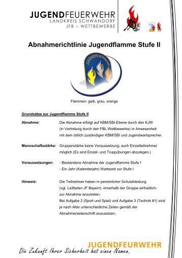 Jugendflamme Stufe 2 Richtlinie - Christian-Schindler.com