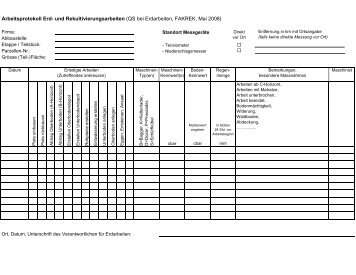 Arbeitsprotokoll Erd- und Rekultivierungsarbeiten (QS ... - KSE Bern