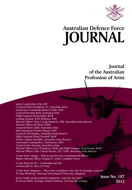 ISSUE 187 : Mar/Apr - 2012 - Australian Defence Force Journal