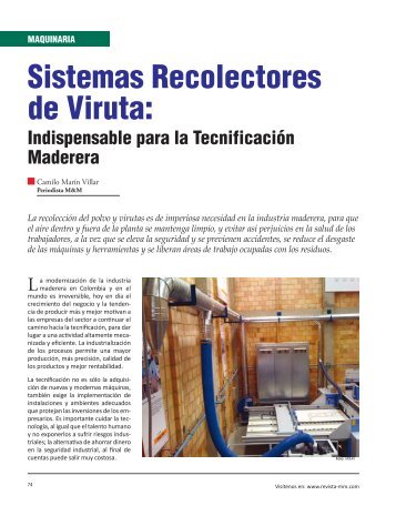 Sistemas Recolectores de Viruta: - Revista El Mueble y La Madera