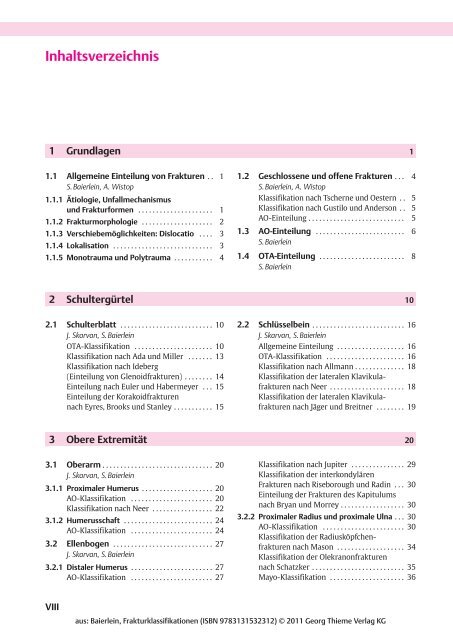 Thieme: Frakturklassifikationen - Buchhandel.de