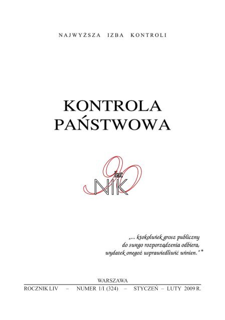 nr 1(1) - NajwyÅ¼sza Izba Kontroli