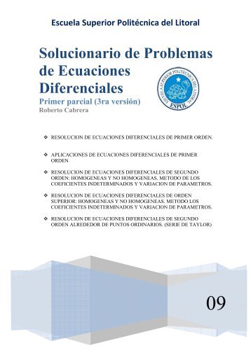 Solucionario de Problemas de Ecuaciones Diferenciales