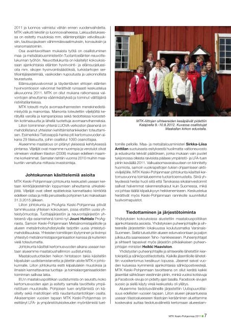 MTK Keski-Pohjanmaa toimintakertomus 2011 [pdf, 3,7 mt]