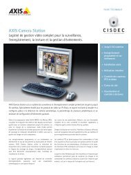 Fiche AXIS CAMERA STATION - Cisdec