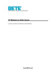 BETE HF Mitigation by Water Sprays - BETE Fog Nozzle, Inc.