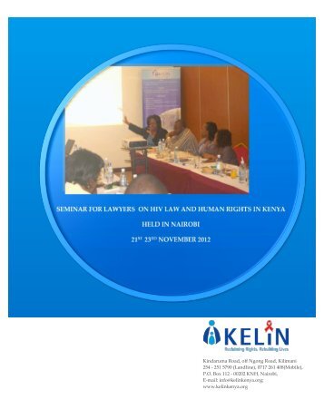 seminar for lawyers on hiv law and human rights in kenya - Kelin