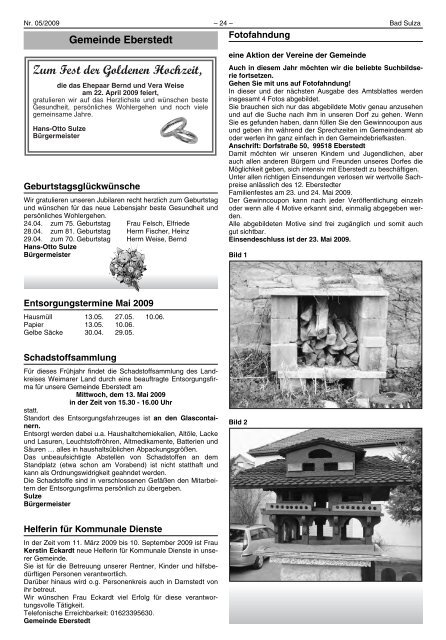 Amtsblatt - Bad Sulza