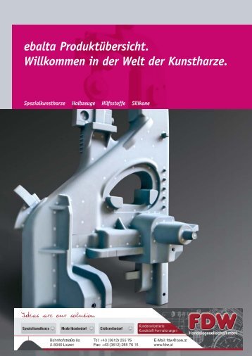 ebalta ProduktÃ¼bersicht. Willkommen in der Welt der Kunstharze.