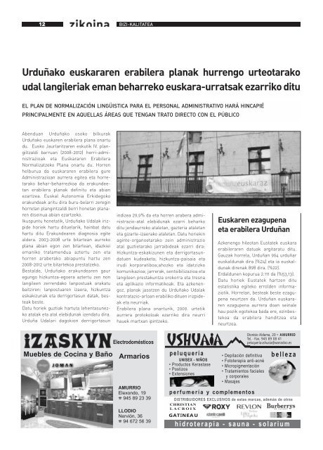 Zikoina 136. Enero 2009 - UrduÃ±ako Udala