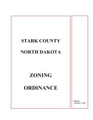 ZONING ORDINANCE - Stark County, North Dakota