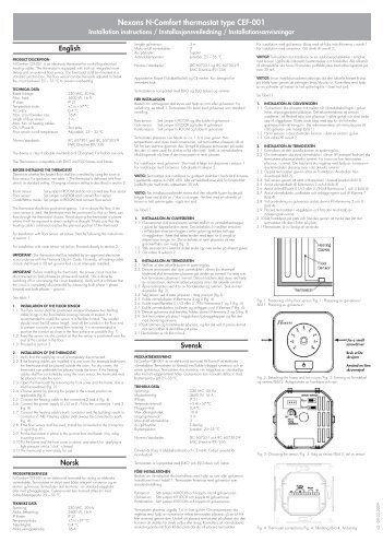 N-COMFORT CEF-001 Installasjonsveiledning og ... - Nexans