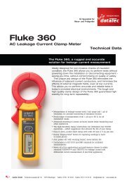 Technical Data Fluke 360 AC Leakage Current Clamp Meter