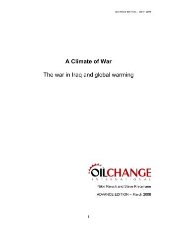 A Climate of War: The Facts - Oil Change International