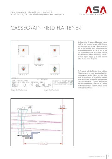 Cassegrain Field Flattener - Astro Systeme Austria