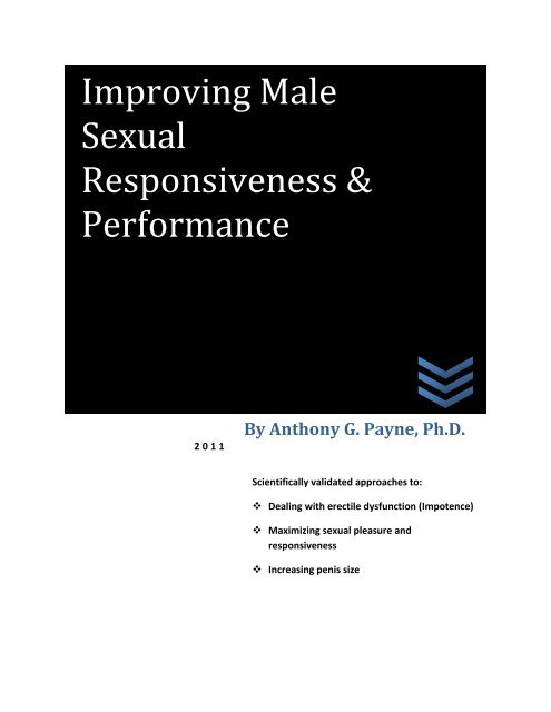 Improving Male Sexual Responsiveness & Performance