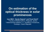 On estimation of the i l hi k i l optical thickness in solar i prominences