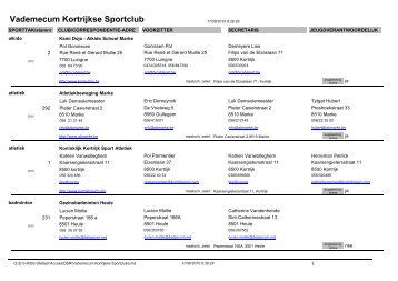 Vademecum Kortrijkse Sportclub