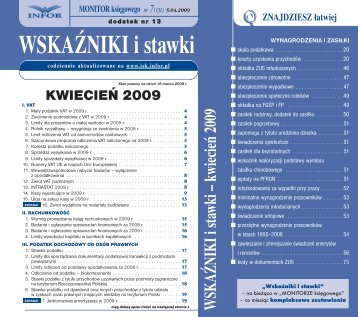 WSKAÅ¹NIKI i stawki - Infor