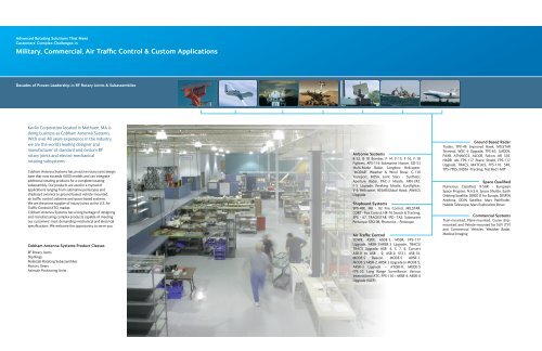 Rotating Electro Mechanical Microwave Sub-Systems Brochure