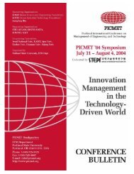 Bulletin - PICMET Conference