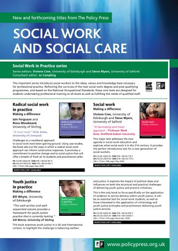 Social Work and Social Care flyer - Policy Press