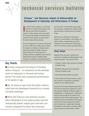 Clinacox and Monensin - Merck Animal Health