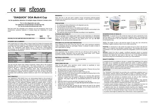 “DIAQUICK” DOA Multi-6 Cup - Dialab