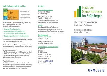 Flyer Betreutes Wohnen (PDF) - Freiburg für Alle