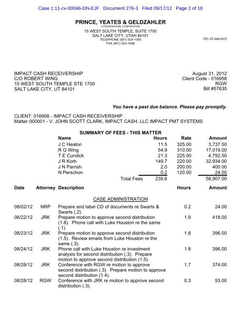 Gil A. Miller, as Receiver for the estate of Defendants Impact Cash ...