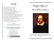 shakespeare brochure - Perrot Memorial Library